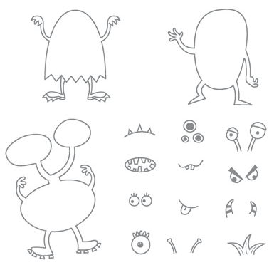 Make A Monster Stamp Set